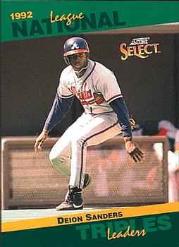 #22 Deion Sanders - Atlanta Braves - 1993 Score - Select Stat Leaders Baseball