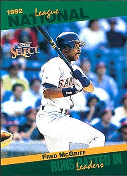 #36 Fred McGriff - San Diego Padres - 1993 Score - Select Stat Leaders Baseball