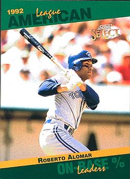 #51 Roberto Alomar - Toronto Blue Jays - 1993 Score - Select Stat Leaders Baseball