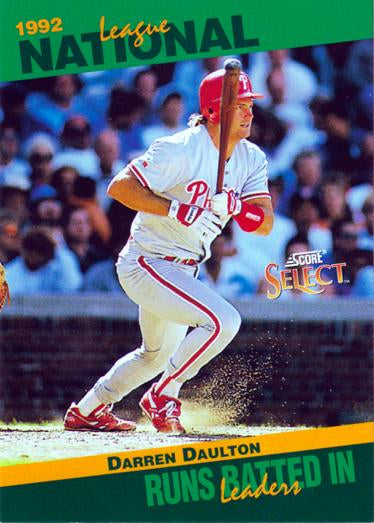 #34 Darren Daulton - Philadelphia Phillies - 1993 Score - Select Stat Leaders Baseball