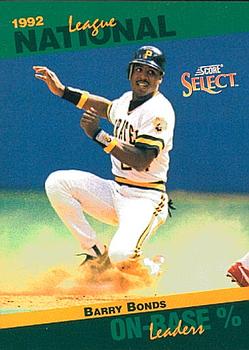 #52 Barry Bonds - Pittsburgh Pirates - 1993 Score - Select Stat Leaders Baseball
