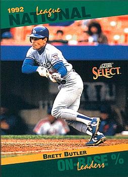 #54 Brett Butler - Los Angeles Dodgers - 1993 Score - Select Stat Leaders Baseball