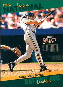 #5 Andy Van Slyke - Pittsburgh Pirates - 1993 Score - Select Stat Leaders Baseball