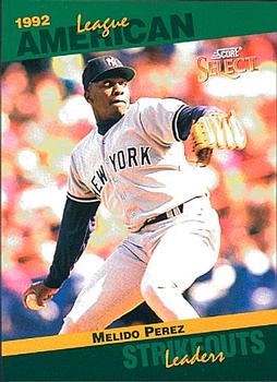 #74 Melido Perez - New York Yankees - 1993 Score - Select Stat Leaders Baseball