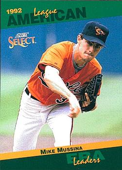 #81 Mike Mussina - Baltimore Orioles - 1993 Score - Select Stat Leaders Baseball