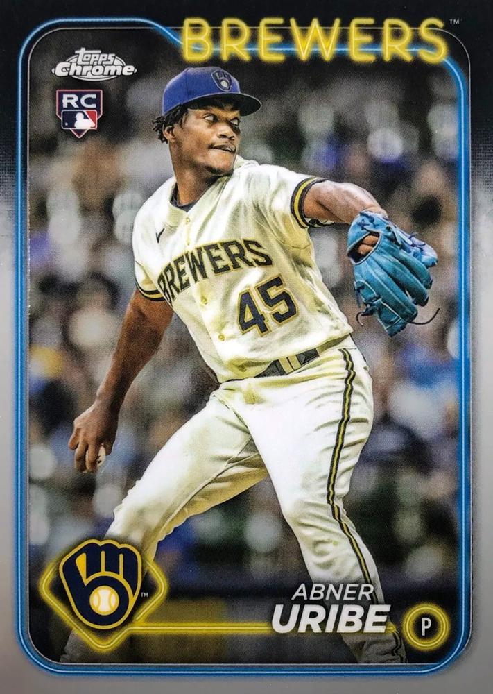 #276 Abner Uribe - Milwaukee Brewers - 2024 Topps Chrome Baseball