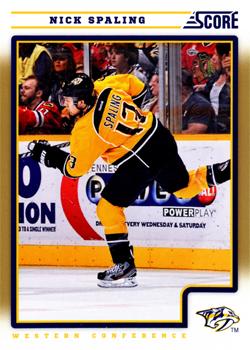 #276 Nick Spaling - Nashville Predators - 2012-13 Score - Gold Rush Hockey