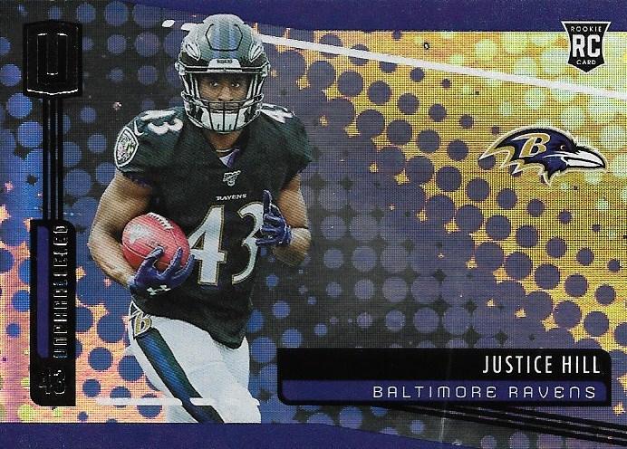 #277 Justice Hill - Baltimore Ravens - 2019 Panini Unparalleled Football