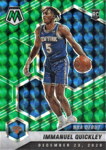 #277 Immanuel Quickley - New York Knicks - 2020-21 Panini Mosaic - Mosaic Green Basketball