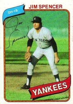 #278 Jim Spencer - New York Yankees - 1980 Topps Baseball