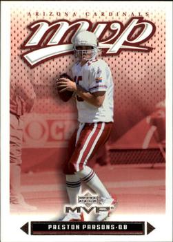 #278 Preston Parsons - Arizona Cardinals - 2003 Upper Deck MVP Football