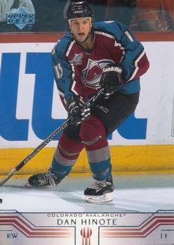 #278 Dan Hinote - Colorado Avalanche - 2001-02 Upper Deck Hockey