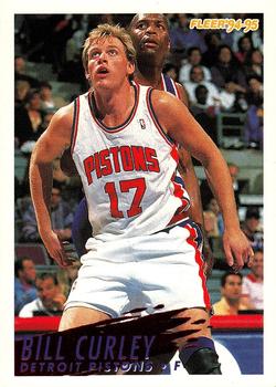 #278 Bill Curley - Detroit Pistons - 1994-95 Fleer Basketball