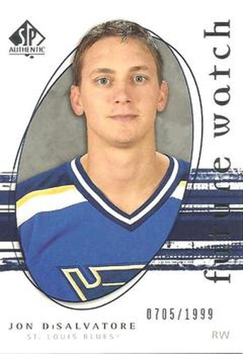 #279 Jon DiSalvatore - St. Louis Blues - 2005-06 SP Authentic Hockey