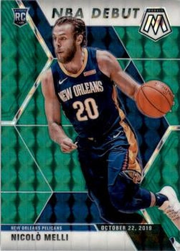 #279 Nicolo Melli - New Orleans Pelicans - 2019-20 Panini Mosaic - Green Prizm Basketball