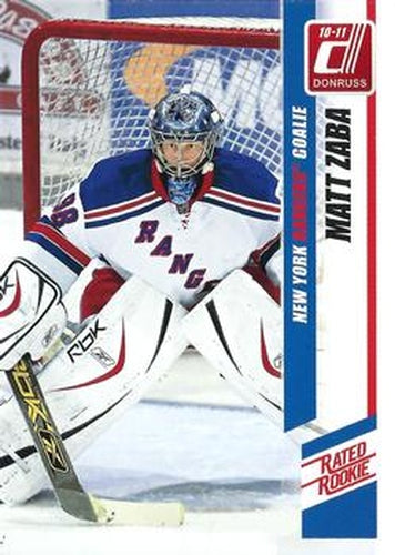#279b Matt Zaba - New York Rangers - 2010-11 Donruss Hockey