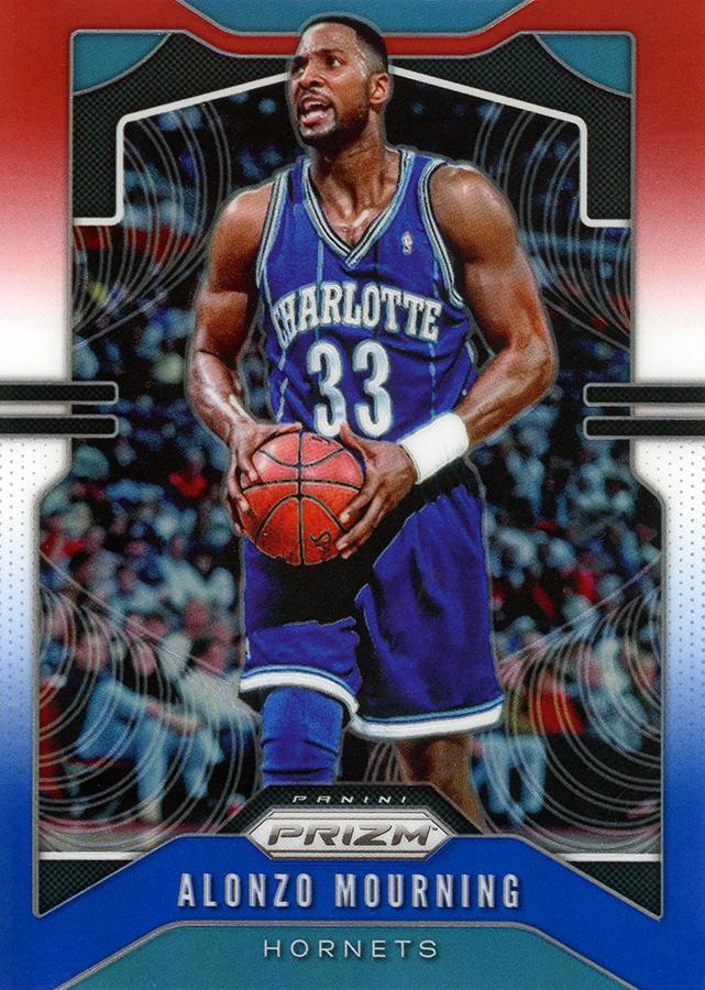 #27 Alonzo Mourning - Charlotte Hornets - 2019-20 Panini Prizm - Prizms Red White and Blue Basketball