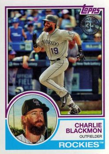 #83-27 Charlie Blackmon - Colorado Rockies - 2018 Topps - 1983 Topps Baseball 35th Anniversary Baseball