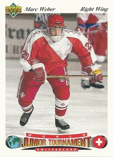 #27 Marc Weber - Switzerland - 1991-92 Upper Deck Czech World Juniors Hockey