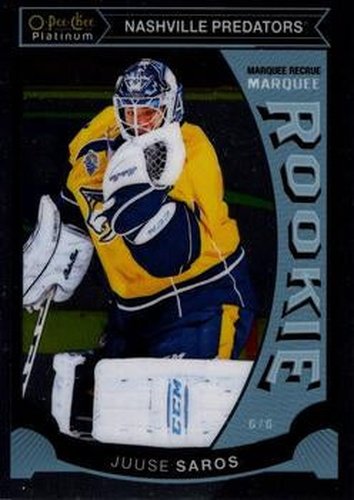 #M27 Juuse Saros - Nashville Predators - 2015-16 O-Pee-Chee Platinum - Marquee Rookies Hockey