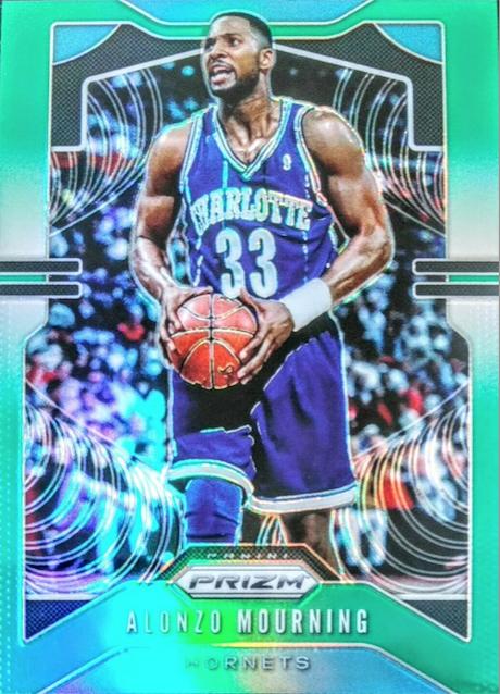 #27 Alonzo Mourning - Charlotte Hornets - 2019-20 Panini Prizm - Prizms Green Basketball