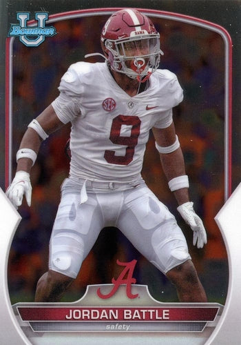 #27 Jordan Battle - Alabama Crimson Tide - 2022 Bowman Chrome University Football