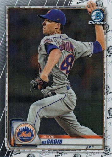 #27 Jacob deGrom - New York Mets - 2020 Bowman Chrome Baseball