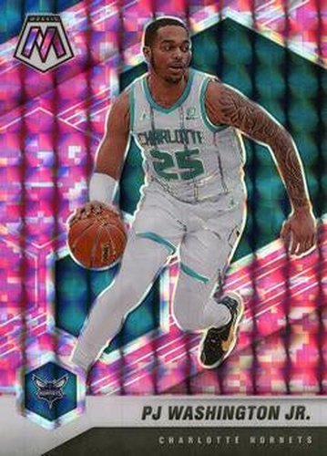 #27 PJ Washington - Charlotte Hornets - 2020-21 Panini Mosaic - Mosaic Camo Pink Basketball
