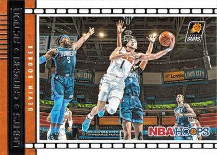 #27 Devin Booker - Phoenix Suns - 2021-22 Hoops - Lights Camera Action Basketball