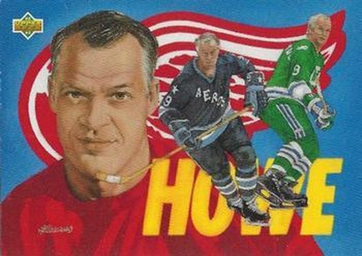 #27 Gordie Howe - Detroit Red Wings / Hartford Whalers / Houston Aeros - 1992-93 Upper Deck - Hockey Heroes Gordie Howe Hockey