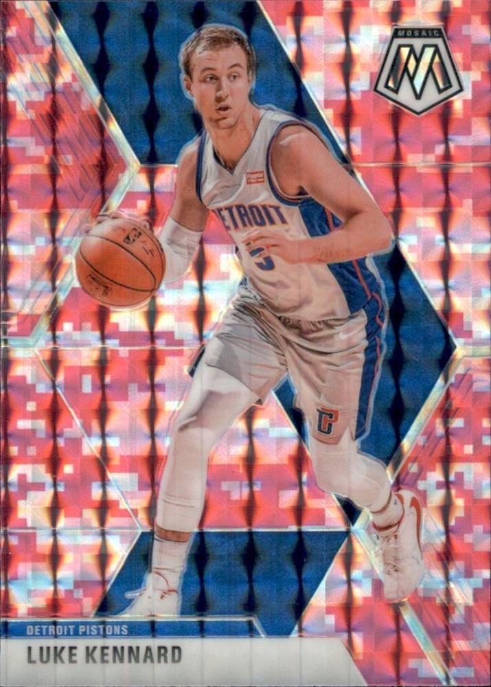 #27 Luke Kennard - Detroit Pistons - 2019-20 Panini Mosaic - Camo Pink Basketball