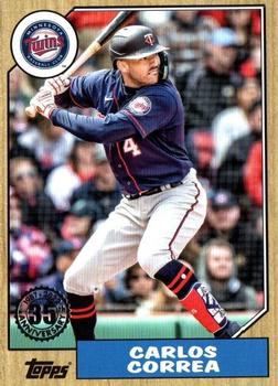 #87TBU-27 Carlos Correa - Minnesota Twins - 2022 Topps Update - 1987 Topps Baseball 35th Anniversary Baseball