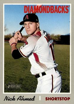 #280 Nick Ahmed - Arizona Diamondbacks - 2019 Topps Heritage Baseball