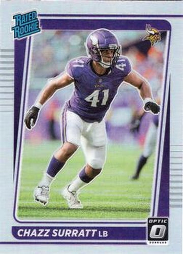 #280 Chazz Surratt - Minnesota Vikings - 2021 Donruss Optic - Holo Football