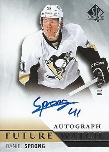 #280 Daniel Sprong - Pittsburgh Penguins - 2015-16 SP Authentic Hockey