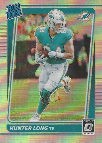 #281 Hunter Long - Miami Dolphins - 2021 Donruss Optic - Holo Football