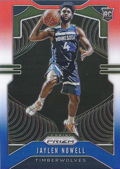 #281 Jaylen Nowell - Minnesota Timberwolves - 2019-20 Panini Prizm - Prizms Red White and Blue Basketball