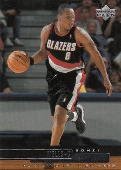 #281 Bonzi Wells - Portland Trail Blazers - 1999-00 Upper Deck Basketball