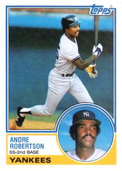 #281 Andre Robertson - New York Yankees - 1983 Topps Baseball
