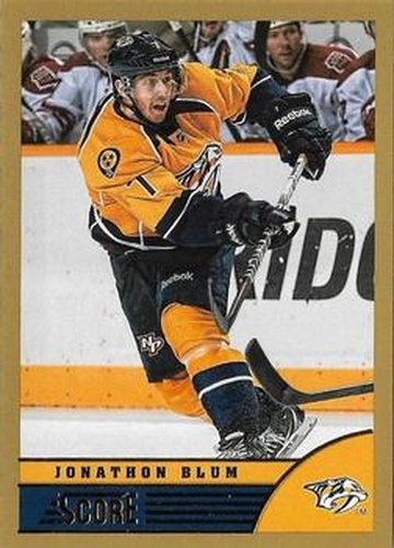 #281 Jonathon Blum - Nashville Predators - 2013-14 Score - Gold Hockey