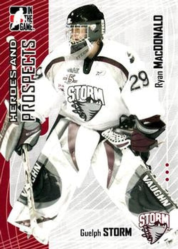 #282 Ryan MacDonald - Guelph Storm - 2005-06 In The Game Heroes and Prospects Hockey