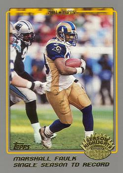 #282 Marshall Faulk - St. Louis Rams - 2001 Topps Football