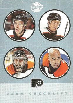 #282 Donald Brashear / Simon Gagne / Jeremy Roenick / Roman Cechmanek - Philadelphia Flyers - 2002-03 Upper Deck Vintage Hockey