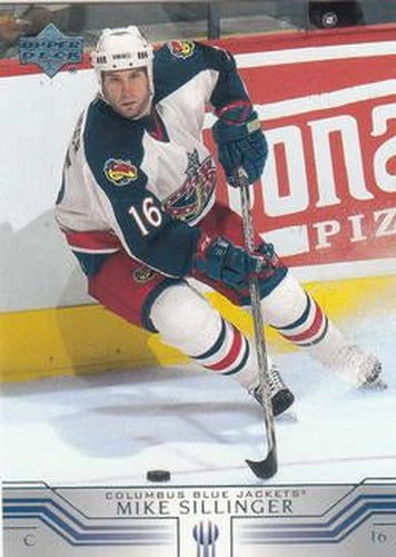 #282 Mike Sillinger - Columbus Blue Jackets - 2001-02 Upper Deck Hockey