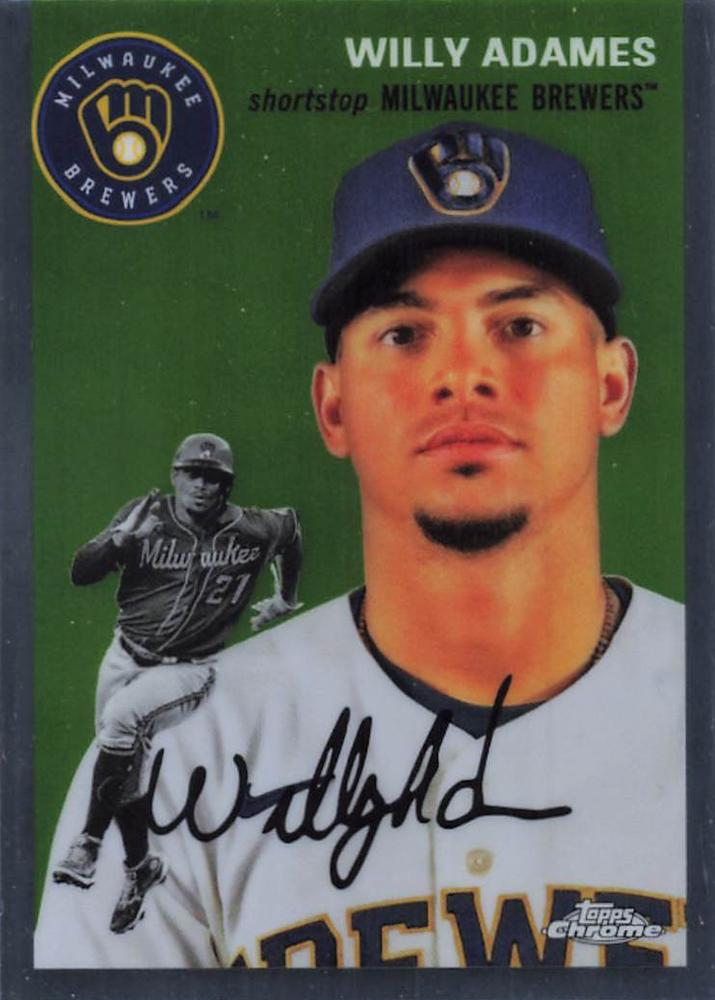 #283 Willy Adames - Milwaukee Brewers - 2023 Topps Chrome Platinum Anniversary Baseball
