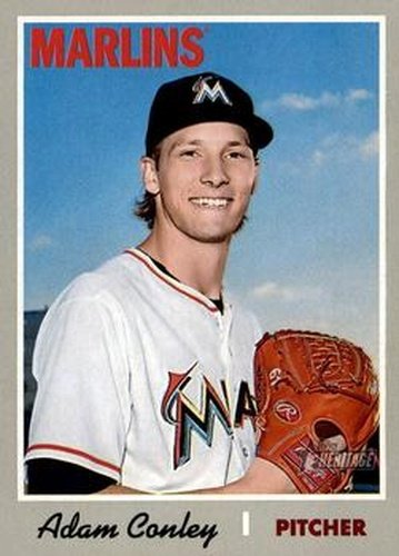 #283 Adam Conley - Miami Marlins - 2019 Topps Heritage Baseball