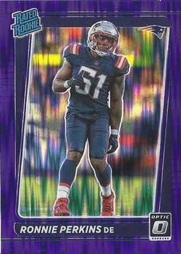 #283 Ronnie Perkins - New England Patriots - 2021 Donruss Optic - Purple Shock Football
