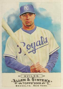 #283 Mike Aviles - Kansas City Royals - 2009 Topps Allen & Ginter Baseball
