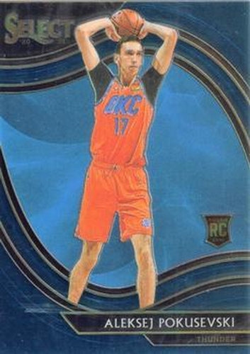 #284 Aleksej Pokusevski - Oklahoma City Thunder - 2020-21 Panini Select - Blue Basketball