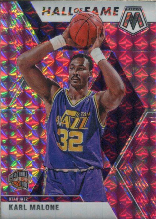 #284 Karl Malone - Utah Jazz - 2019-20 Panini Mosaic - Camo Pink Basketball